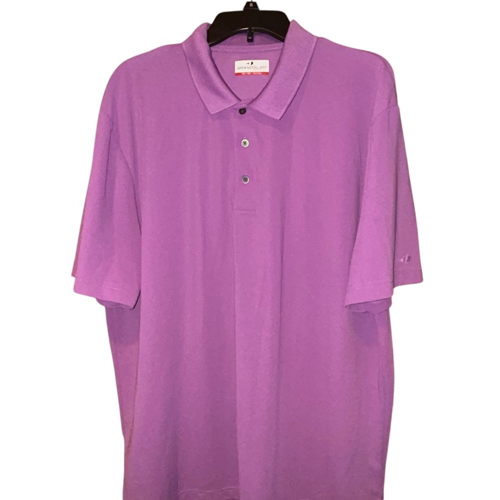 Grand Slam Performance Polo‎ Shirt Men’s XXL Purple Golf Activewear Casual